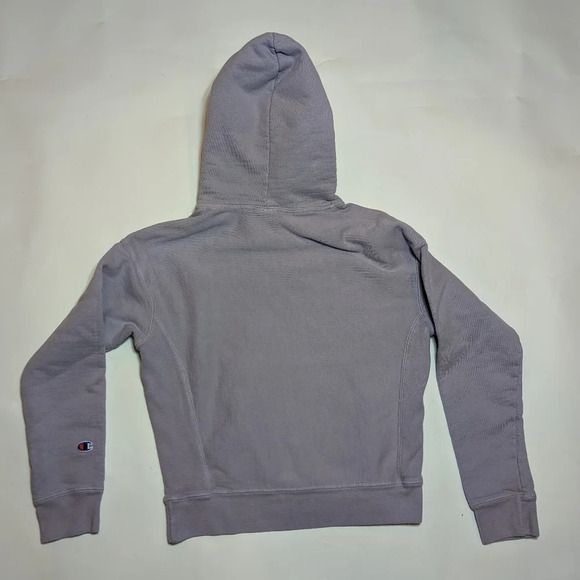 Champion Smoked Lilac Purple Embroidered Logo Hoodie Sweatshirt  Woman's Small - Picture 3 of 10